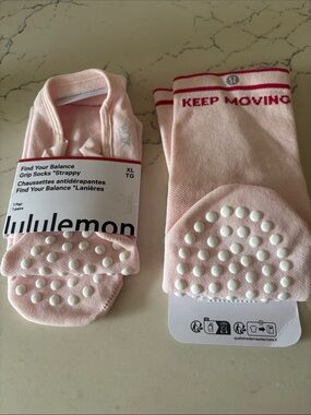 Lululemon Find Your Balance Grip Socks Sz Xl, Pink Artic, Pilates, Yoga... NWT